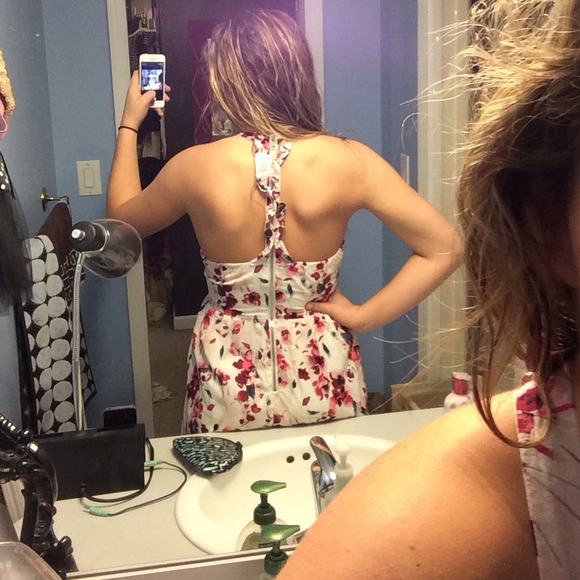 An adorable flower print dress