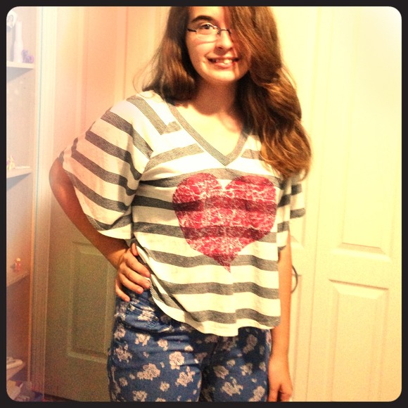 A flow stripe with a big red heart!