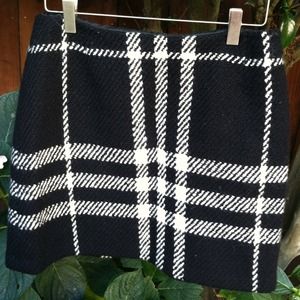 SOLD !! Size 8 Black Plaid Burberry Skirt