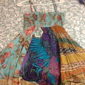 Bohemian smocked top dress.