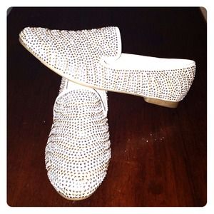 White studded Loafer