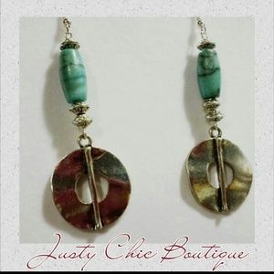 Sold Earrings turquoise with silver