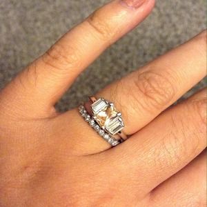 925 Silver ring- Citrine yellow CZ