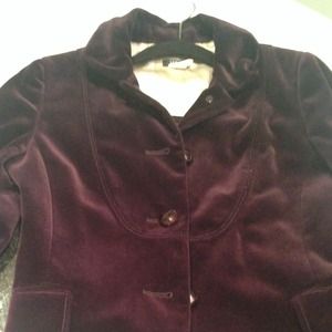 J crew Wine Velvet school boy blazer REDUCED!!