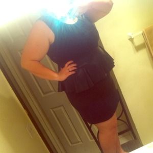 💛Peplum black dress💛