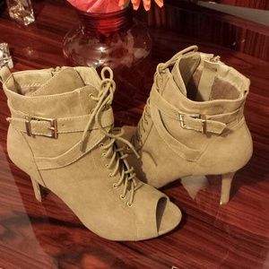 Suede Lace up Booties