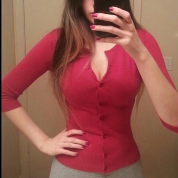 Red Cardigan - Picture 3 of 4