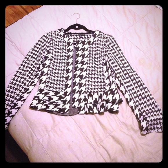 Houndstooth blazer jacket work