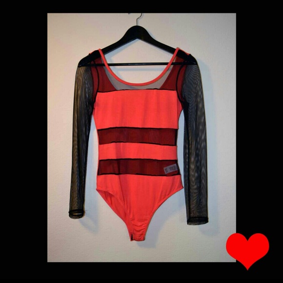 **SOLD**Orange bodysuit - Picture 2 of 2