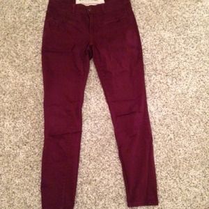 Anthropologie Burgundy Pants