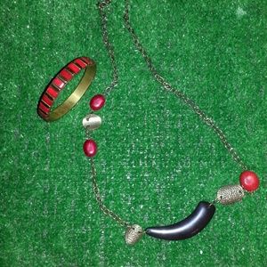 Matching necklace and bangle