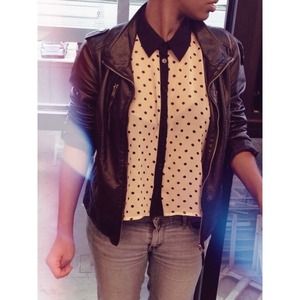 •Forever21 polka dot top•