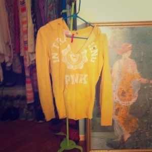 Victorias Secret "pink" yellow hoodie