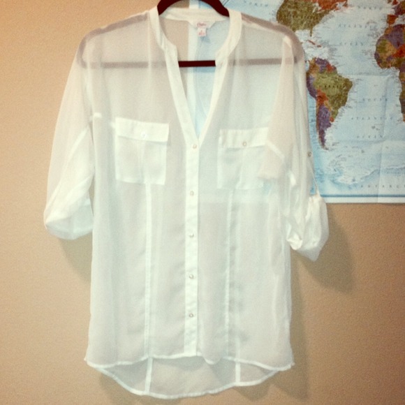 BUNDLE Candies sheer white top and black Tribal