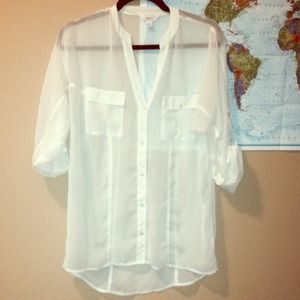 BUNDLE Candies sheer white top and black Tribal