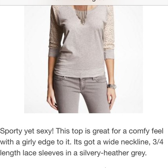 Lace Inset Baseball Top - Picture 2 of 2