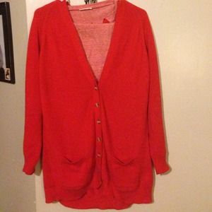 SOLD🍂🍂bright Orange GAP Cardigan🍁🍁