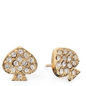 Kate Spade golden signature spade stud earrings