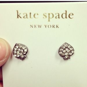 KATE SPADE Silver signature Spade Stud earrings