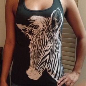 Zebra print tank top
