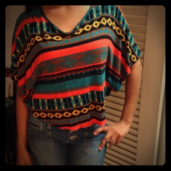 Aztec tribal print top