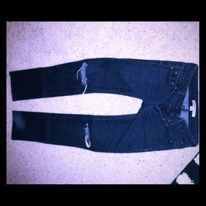 Size 26 distressed skinnies