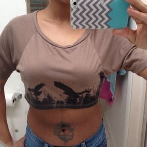 Brown crop top