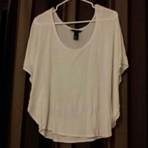 H & M white flowy top