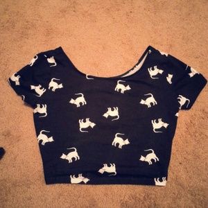 SOLD●Kitty Crop Top