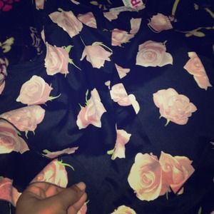 Pink rose patterned dress