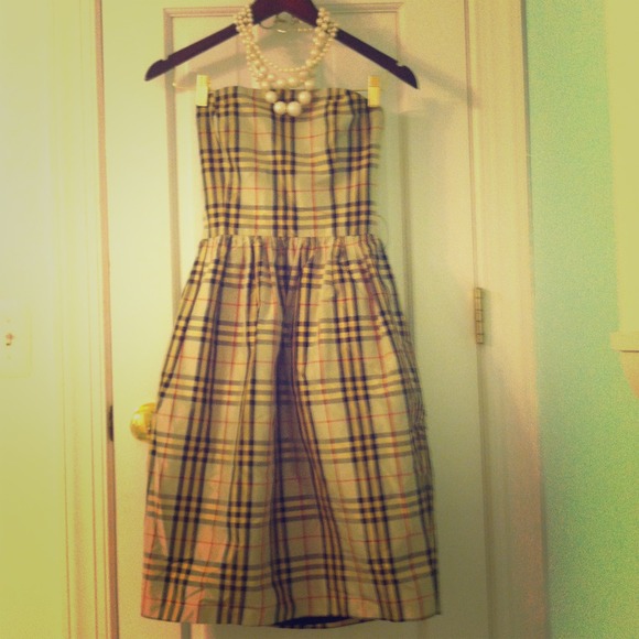 A Couture Cocktail Dress in Burberry Plaid