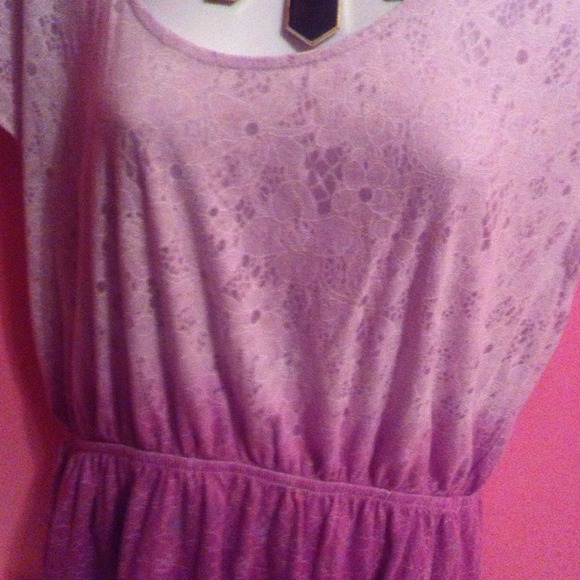 Purple Ombré Peplum Top - Picture 2 of 4