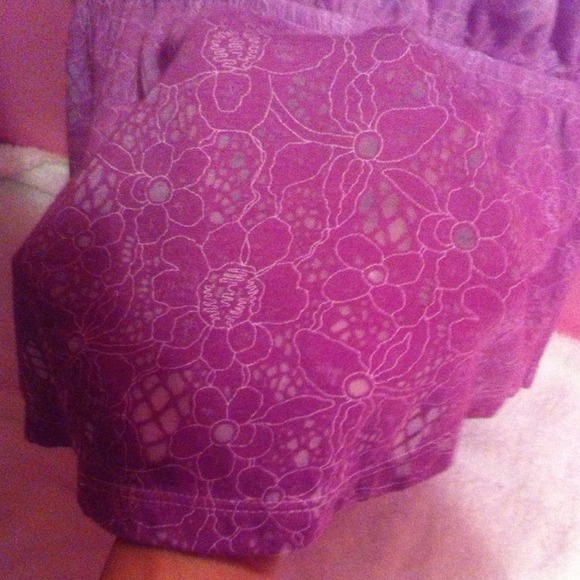 Purple Ombré Peplum Top - Picture 4 of 4