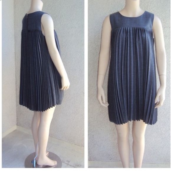 Vintage H&M PLEATED WOOL BABY DOLL DRESS