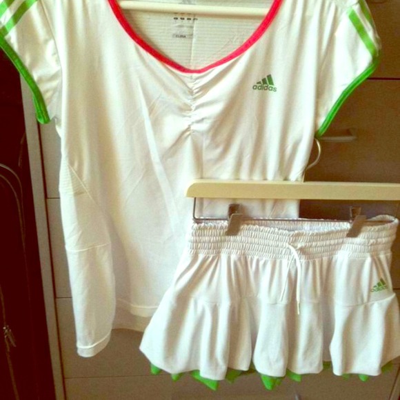 SOLD - Adidas tennis skirt and top
