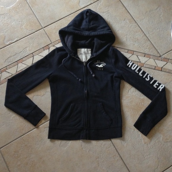 HOLLISTER California Dark Blue Zip Up Hoody