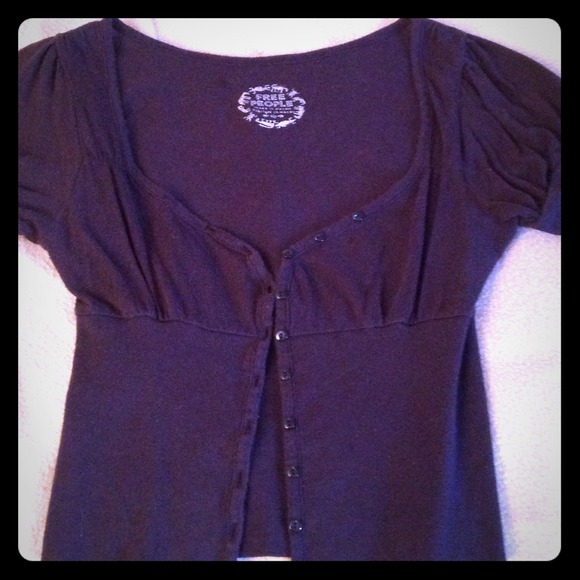 Short sleeve black cardigan size small P