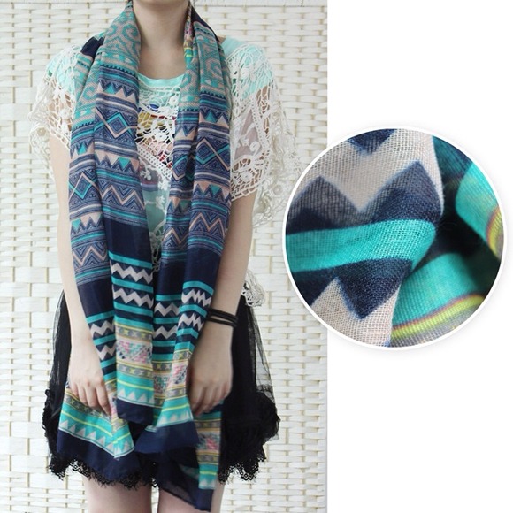 💥💓Aztec XL cotton scarf💥💓2 for $30 - Picture 2 of 3