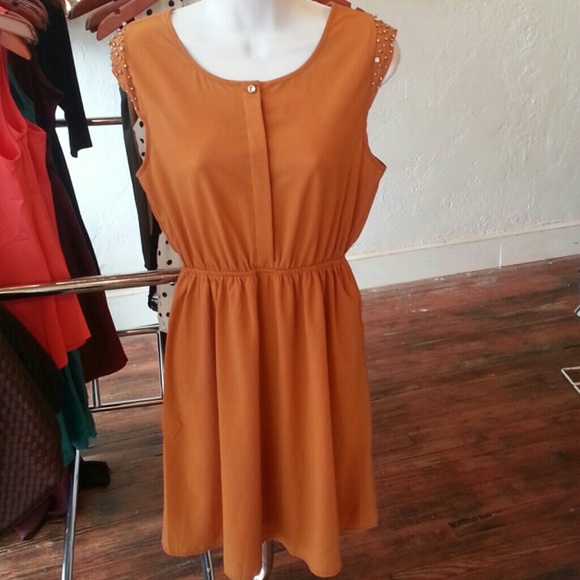 SOLD. Mustard day dress