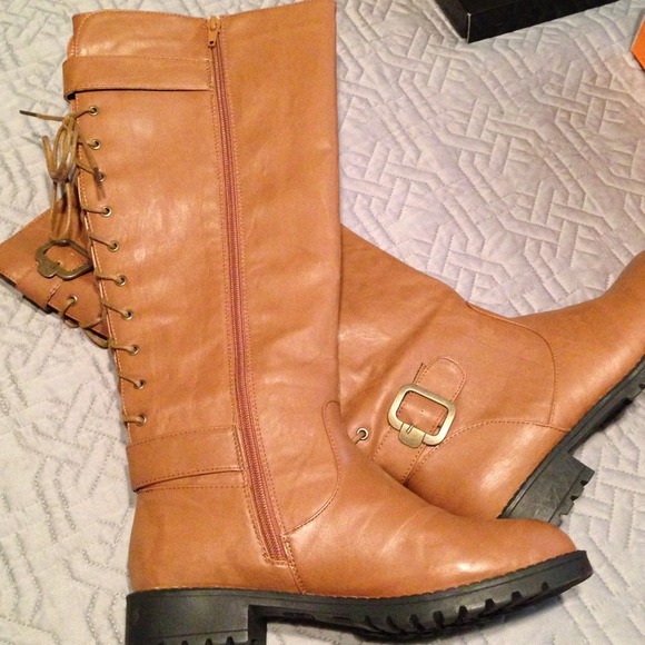 Lace up Back Riding Boots - Picture 4 of 4