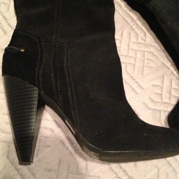 Black suede boots - Picture 3 of 4