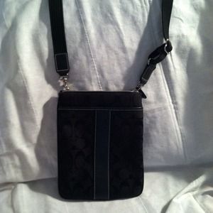Authentic Coach cross body black bag