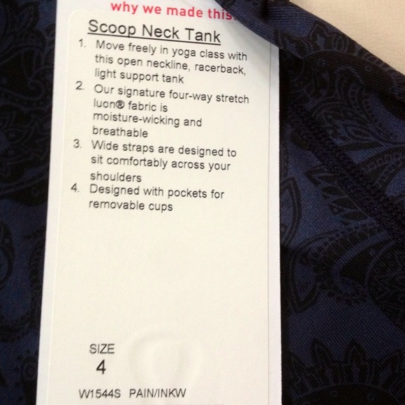 🚫Sold🚫lululemon scoop neck tank size 4 - Picture 3 of 3