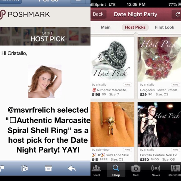 🎉HOST PICK🎉💯Authentic Marcasite Spiral Ring - Picture 4 of 4