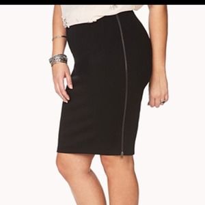 Black Zipper Skirt, Yellow Skirt, Blue Shirt