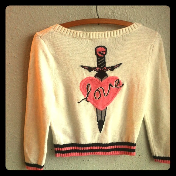 Betsey Johnson LOVE Crop Sweater RESERVED