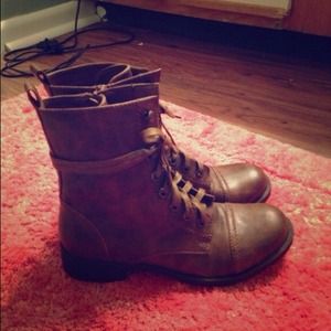 Bull Boxer Brown Combat Boots