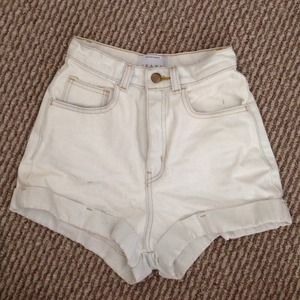 American apparel high-waisted shorts