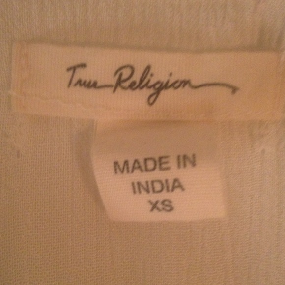 Bohemian style white shirt from true religion - Picture 3 of 4