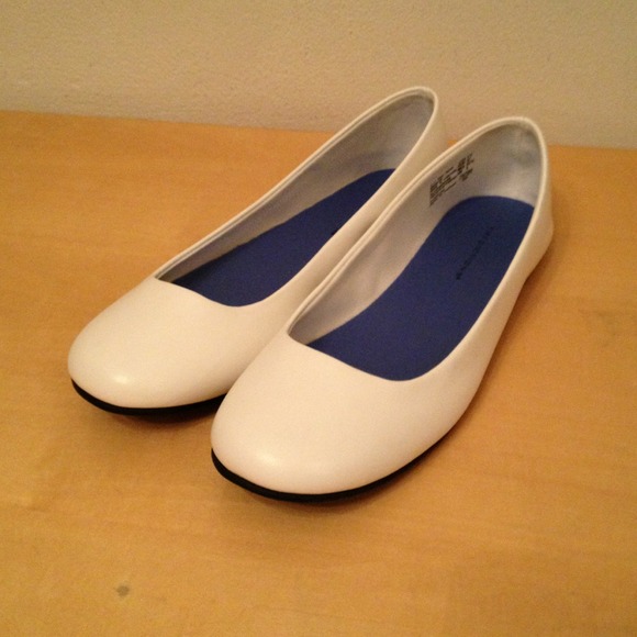 White Ballet Flats